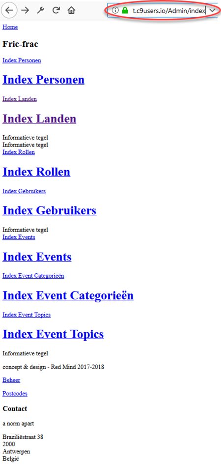 Fric-frac View Admin-Index no CSS